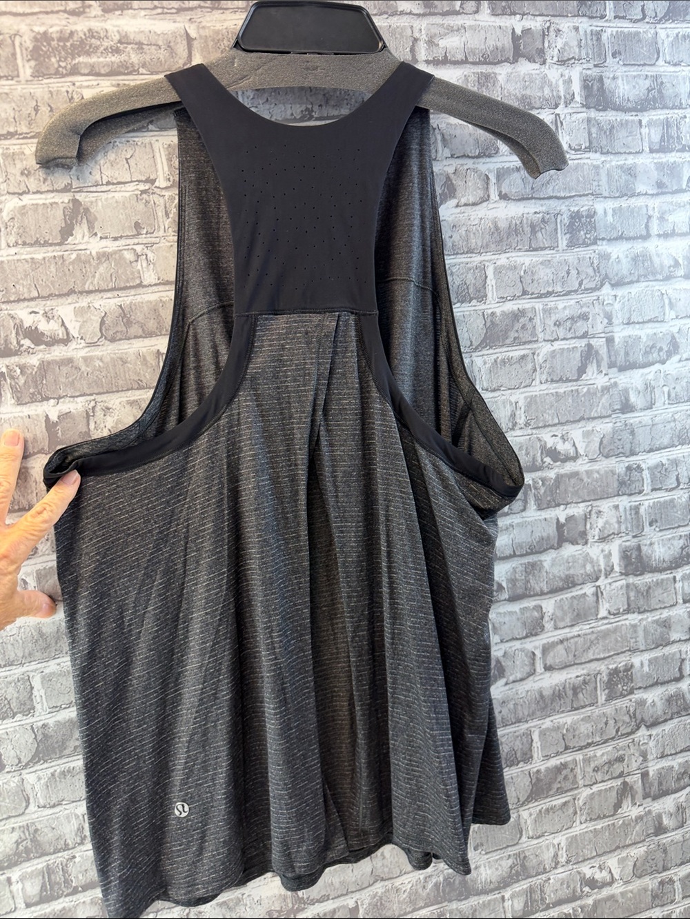 lululemon athletica Black & Gray Strappy Racerback Tank